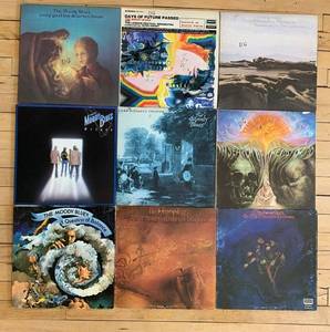 lot 327 image: Collection of 9 Classic Vinyl Records by The Moody Blues
