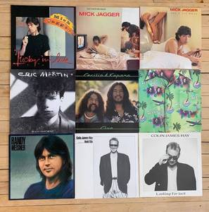 lot 330 image: Assorted Collection of 9 Vinyl Records Featuring Bruce Springsteen, Mick Jagger, Eric Martin, and More