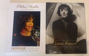 lot 335 image: Collection of Whitney Houston and Luise Rainer Auction Catalogs