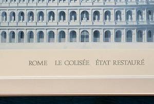 lot 345 image: Framed Artwork Rome Le Colise tat Restaur Print