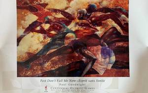 lot 353 image: Feet Dont Fail Me Now - Limited Edition Olympic Print by Paul Goodnight