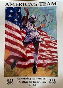 lot 356 image: Americas Team U.S. Olympic Poster - Celebrating 100 Years