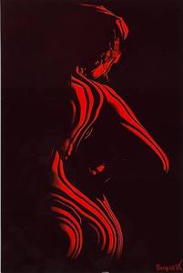lot 359 image: Resting Back Artwork by Marquis X - Signed Aluminum Print