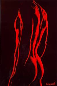 lot 360 image: Original Artwork Red Shadows by Marquis M