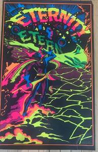 lot 384 image: Vintage 1971 Marvel Comics Eternity Blacklight Poster