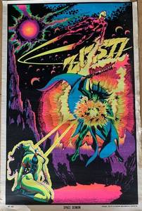 lot 386 image: Vintage Space Demon Blacklight Poster