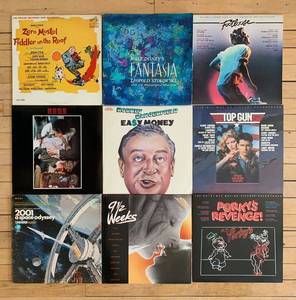 lot 427 image: Collection of 9 Movie Soundtrack Vinyl Records including Top Gun