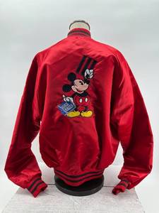 lot 450 image: Vintage Chalk Line Disney Mickey Mouse Red Satin Jacket XL - Silver Screen Partners III
