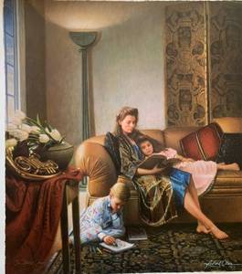 lot 487 image: Robert H. Olson Limited Edition Print 2001975 Family Comfort #2