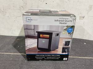 lot 161 image: Mainstays 1500W Electric 4-Element Infrared Cabinet Space Heater for Indoor