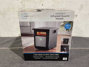 lot 105 image: Mainstays 1500W Electric 4-Element Infrared Cabinet Space Heater for Indoor