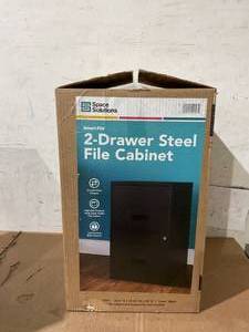 lot 228 image: Space Solutions 18 Deep 2 Drawer Letter Width Vertical File Cabinet