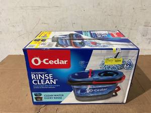 lot 231 image: O-Cedar RinseClean Clean Water Spin Mop and Bucket System  Clean with Clean Water  Removes 99% of Bacteria