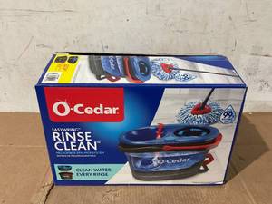 lot 237 image: O-Cedar RinseClean Clean Water Spin Mop and Bucket System  Clean with Clean Water  Removes 99% of Bacteria