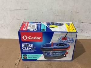 lot 256 image: O-Cedar RinseClean Clean Water Spin Mop and Bucket System  Clean with Clean Water  Removes 99% of Bacteria