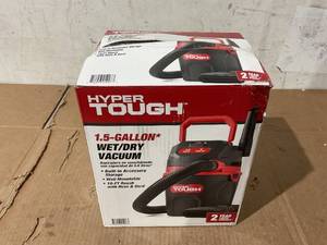 lot 258 image: Hyper Tough 1.5 Gallon 2 Peak HP Poly WetDry Vacuum