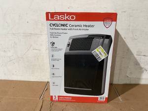 lot 259 image: Lasko 1500W Cyclonic Ceramic Console Electric Space Heater with Timer