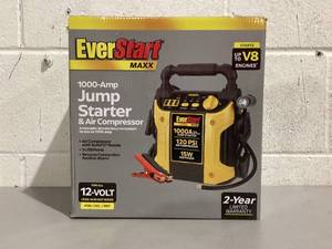 lot 490 image: EverStart Maxx 1000 Amp Jump Starter & Air Compressor