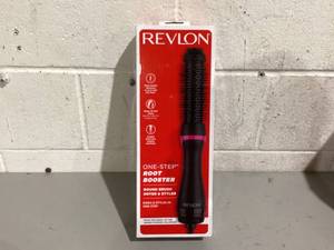lot 517 image: Revlon One Step Root Booster Round Brush Dryer and Hair Styler  Fight Frizz and Add Volume, (1-12 in)