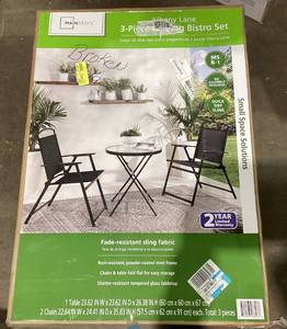 lot 638 image: 3PCS Mainstays Albany Lane Bistro Set