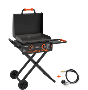 lot 68 image: Blackstone Adventure Ready 2-Burner 22 Propane Omnivore Griddle with Flex-fold Legs