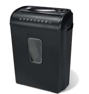 lot 123 image: PenGear 6-Sheet Cross-cut PaperCredit Card Shredder with 3.7 Gallon Bin, Black,Home and Office Use