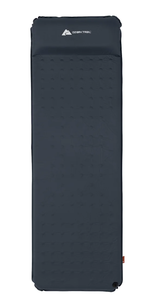 lot 132 image: LOT OF 2 Ozark Trail Self-Inflating Camp Pad with Pillow - Grey, Adult, 78 L x 25 W x 2 H