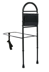 lot 154 image: Equate Steel Adult Bed Safety Rails for Elderly & Senior Assistance, Black, 300 lb Weight Capacity