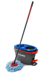 lot 227 image: O-Cedar RinseClean Clean Water Spin Mop and Bucket System  Clean with Clean Water  Removes 99% of Bacteria