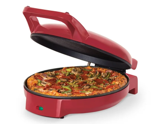 lot 240 image: Dash 12 Pizza Griddle, Red - Personal Pizza Maker with Dual Cooking Surfaces, Nonstick & 450°F Heat