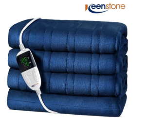 lot 261 image: Twin Size Keenstone Double-sided Flannel Electric Heated Blanket, 72x84 Machine Washable Fast Heating Blanket for Office Bedroom Livingroom