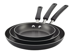 lot 267 image: 3PCS Farberware Easy Clean Aluminum Nonstick Frying Pan Set