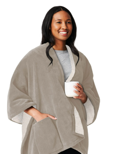 lot 632 image: Sunbeam On-The-Go Throw Peyote Microplush Sherpa (Faux Shearling), 4 Heat Settings, Cordless Heated Blanket, 50 x 60