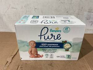 lot 286 image: Pampers Pure Protection Natural Diapers, Size 2, 120 Ct