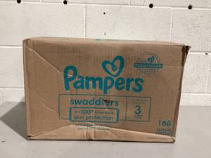 lot 559 image: Pampers Swaddlers Baby Diapers Size 3, 168 Count
