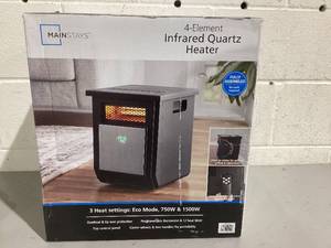 lot 564 image: Mainstays 1500W Electric 4-Element Infrared Cabinet Space Heater for Indoor