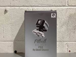 lot 536 image: Skull Shaver Pitbull Silver PRO Electric Head Shaver for Men, Wet & Dry Bald Head Shaver with Ergonomic Design