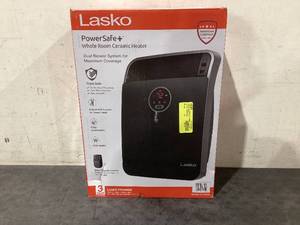 lot 649 image: Lasko 18 1500W Whole Room Ceramic Console Space Heater with Remote