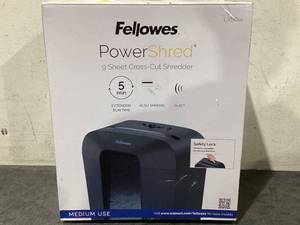 lot 672 image: Fellowes Powershred LX50 9 Sheet Capacity 4.4 gal Cross-Cut Shredder