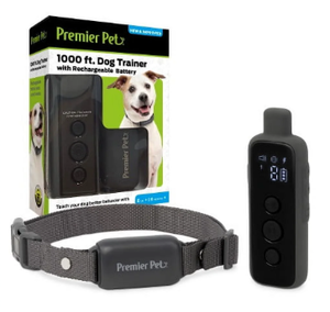lot 379 image: Premier Pet 1000 Ft Dog Trainer with Rechargeable Battery