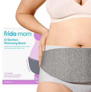 lot 408 image: Frida Mom C Section Recovery Belly Band, Postpartum Abdominal Binder with Soft Knit Layer