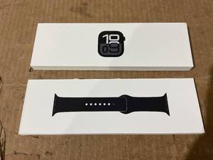 lot 28 image: Apple Watch Series 10 GPS 46mm Jet Black Aluminum Case MWWQ3LWA