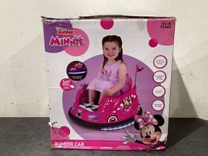 lot 679 image: 6V Disney Minnie 6V Bumper Car Ride on Toy, by Flybar