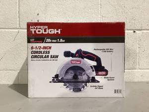 lot 568 image: Hyper Tough 20V Max Lithium-ion Cordless 6-12 Inch Circular Saw