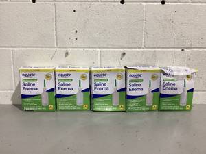 lot 586 image: LOT OF 5 Equate Enema Sodium Phosphates Saline Laxative, 4.5 fl. oz., 6 Count