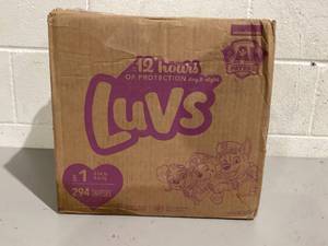 lot 600 image: Luvs Diapers Paw Patrol Size 1, 294 Count