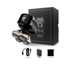 lot 538 image: Skull Shaver Pitbull Silver PRO Electric Head Shaver for Men, Wet & Dry Bald Head Shaver with Ergonomic Design