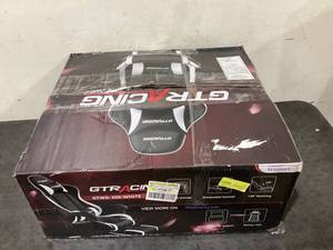 lot 682 image: GTRACING Gaming Chair with Footrest PU Leather Office Chair with Adjustable Headrest