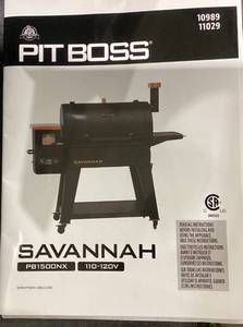 lot 62 image: Pit Boss 1500 Connected Pellet Grill Savannah - Onyx Edition - PB1500NX