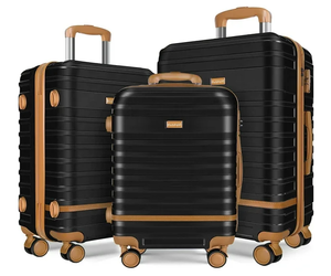 lot 86 image: 4PCS Musment Luggage Sets, ABS Hardshell Lightweight Suitcase with TSA Lock Double Spinner Wheels